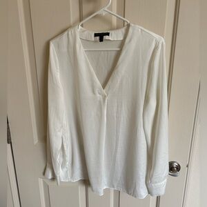 Banana Republic Cream V-Neck Blouse